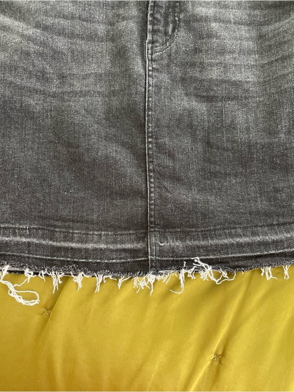 Judy Blue Washed Black Denim Mini Skirt with Raw Hem - Picture 9 of 9
